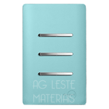 Conjunto Interruptor Triplo Simples - Novara Especiais Celeste